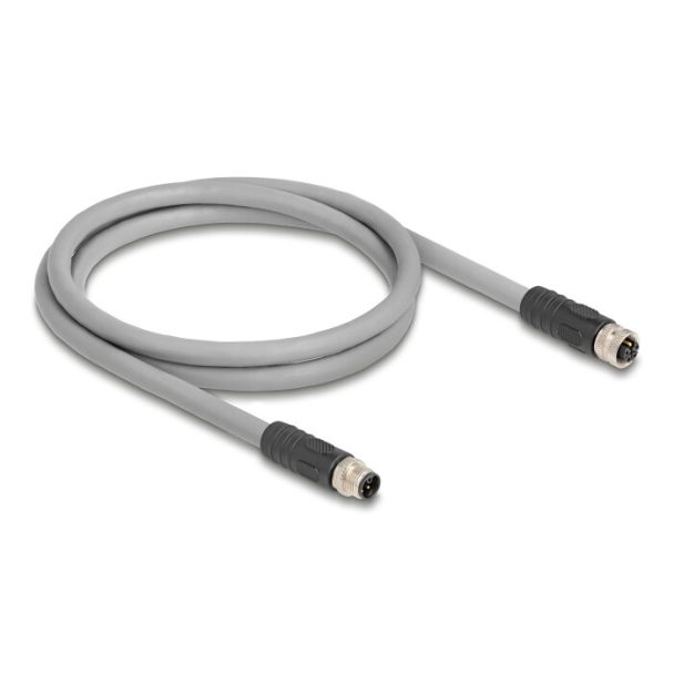 DeLOCK 80537 sensor/actuator cable 1 m RST M12 Grey