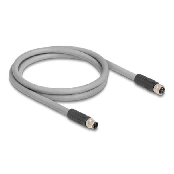 DeLOCK 80537 sensor/actuator cable 1 m RST M12 Grey