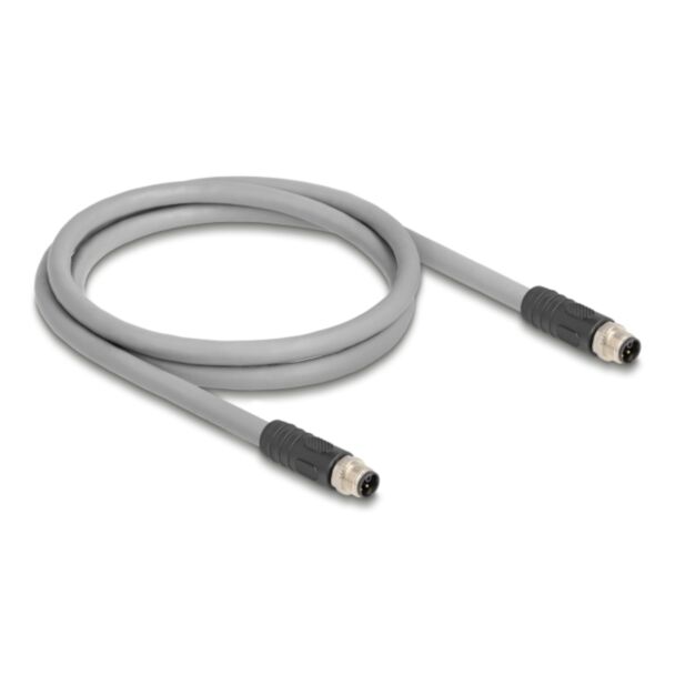 DeLOCK 80532 sensor/actuator cable 1 m RST M12 Grey