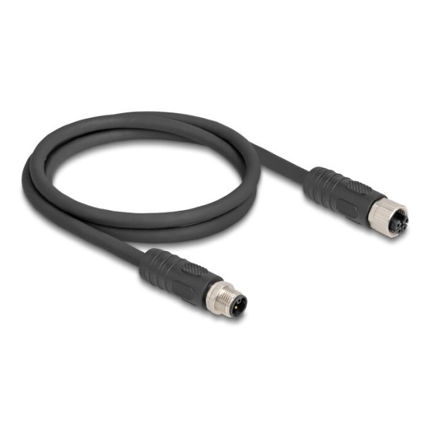 DeLOCK 80520 sensor/actuator cable 2 m RST M12 Black