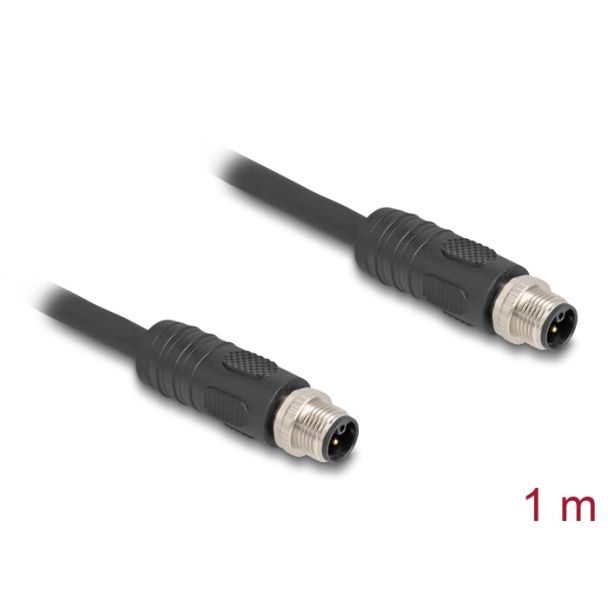 DeLOCK 80517 cavo per sensori e attuatori 5 m RST M12 Nero