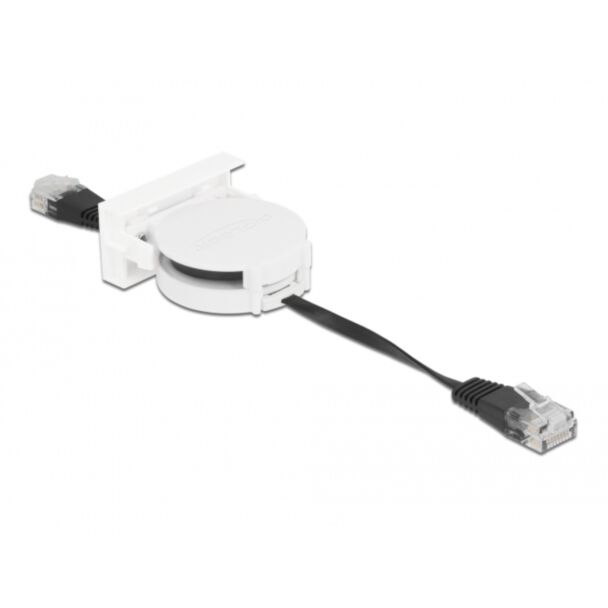 DeLOCK Easy 45 Module Network Retractable Cable RJ45 Cat.5e black