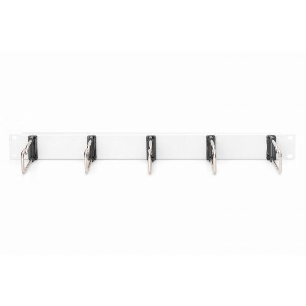 Digitus Pannello di gestione cavi con staffe d’acciaio per armadi 482,6 mm (19”), 1HE