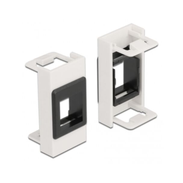 DeLOCK Easy 45 Module Keystone Holder 22.5 x 45 mm, white / black