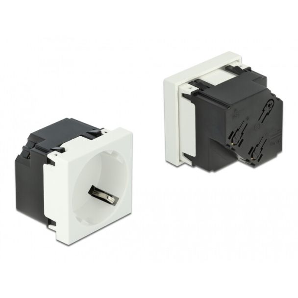 DeLOCK Easy 45 Grounded Power Socket with a 45° arrangement 45 x 45 mm 10 pieces