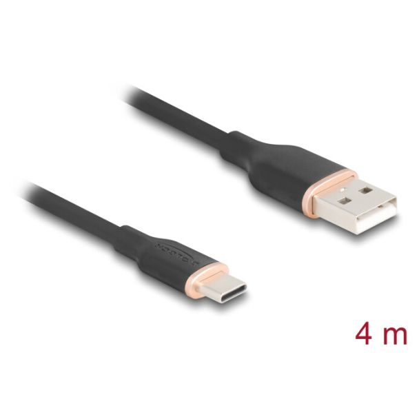 DeLOCK 81228 cavo USB USB 2.0 4 m USB A USB C Nero