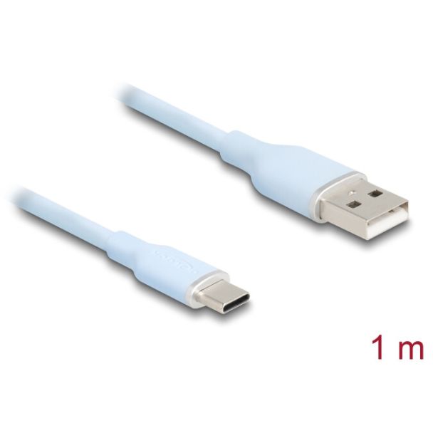 DeLOCK 81222 cavo USB USB 2.0 1 m USB A USB C Blu