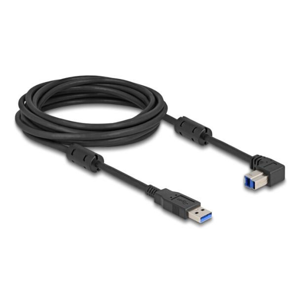 DeLOCK USB 5 Gbps Cable Type-A male to Type-B male 90° downwards angled 5 m