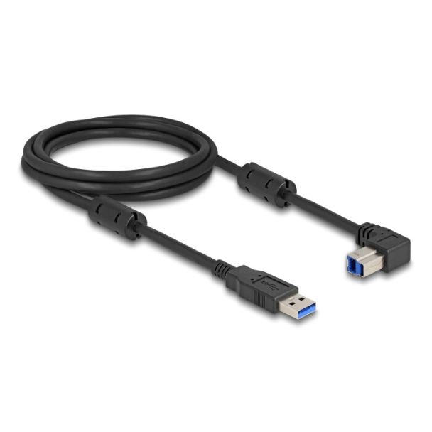 DeLOCK USB 5 Gbps Cable Type-A male to Type-B male 90° downwards angled 2 m