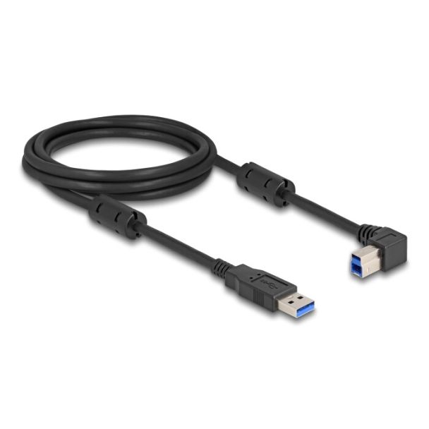 DeLOCK USB 5 Gbps Cable Type-A male to Type-B male 90° right angled 2 m