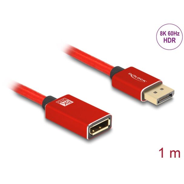 DeLOCK 81081 cavo DisplayPort 1 m Rosso