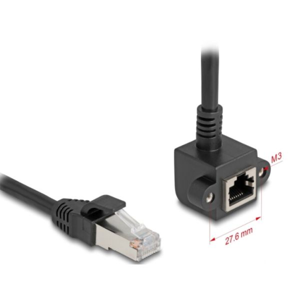 DeLOCK 81041 cavo di rete Nero 0,5 m Cat6 F/UTP (FTP)