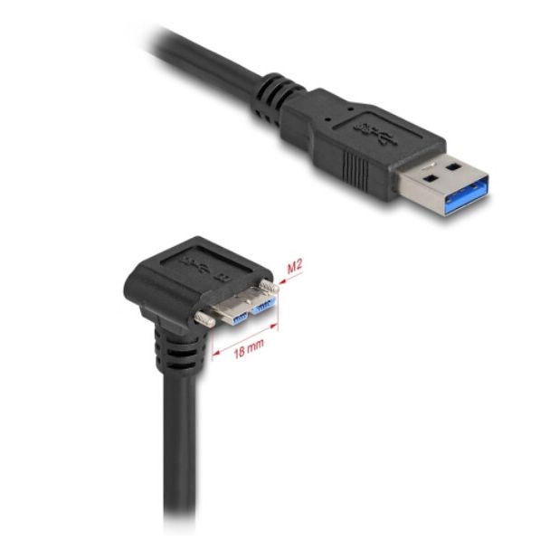 DeLOCK 81030 cavo USB USB 3.2 Gen 1 (3.1 Gen 1) 1 m USB A Micro-USB B Nero