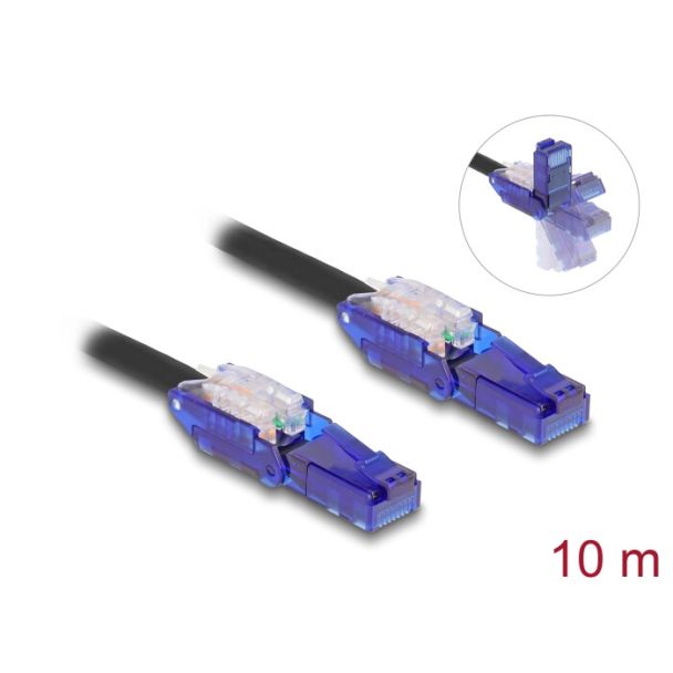DeLOCK 80931 cavo di rete Nero, Viola 10 m Cat6 U/UTP (UTP)