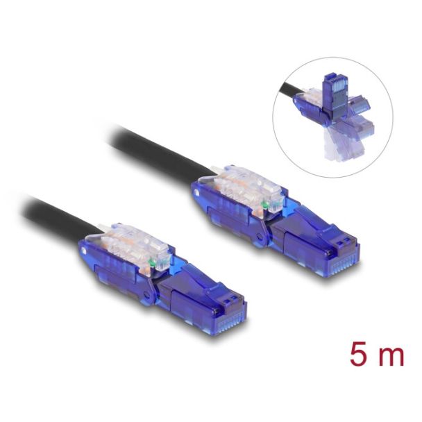 DeLOCK 80929 cavo di rete Nero, Viola 5 m Cat6 U/UTP (UTP)
