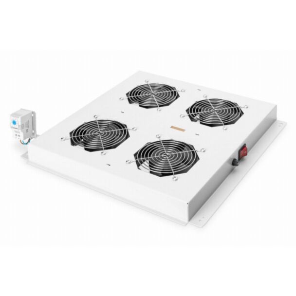 Digitus Unità di ventilazione da tetto, 4 ventole, grigio per Unique, Unique Light, Unique Server-N