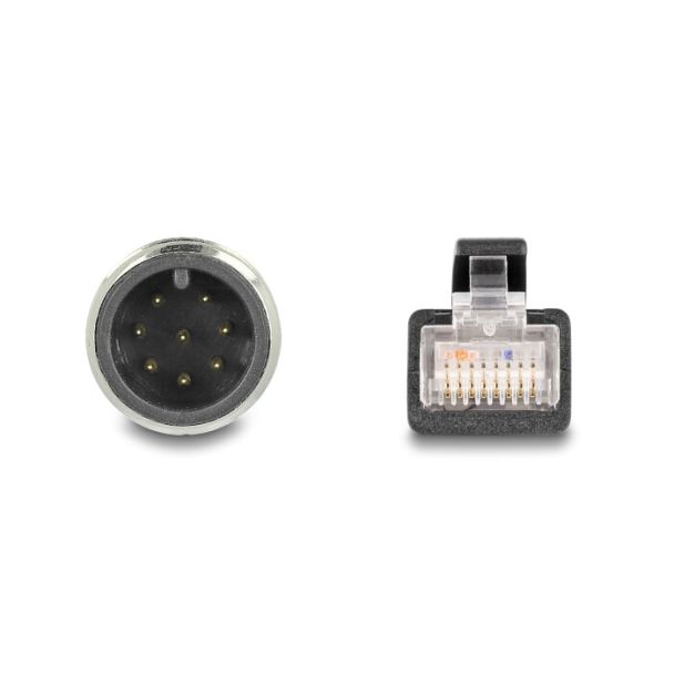 DeLOCK Cavo M12 codificato A a 8 pin maschio per RJ45 maschio PVC 5 m