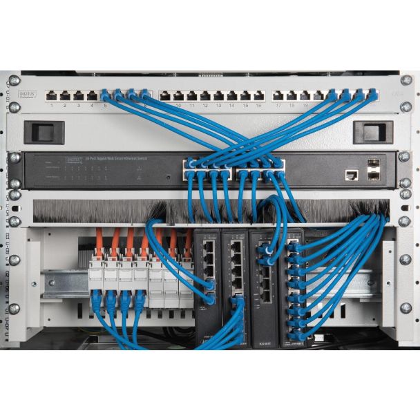 Digitus 482.6 mm (19") rack-mount DIN rail panel, 3U