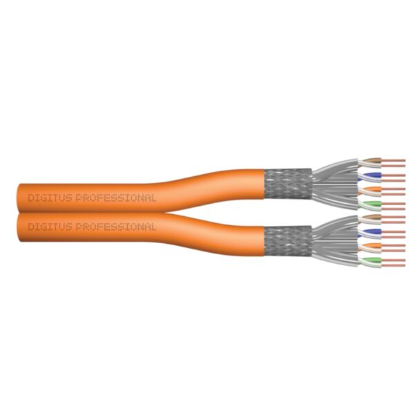 Digitus Cavo dati CAT 7 S/FTP - cavo di installazione, 500 m, duplex, Dca-s2, d1, a1