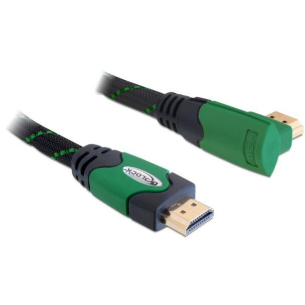 DeLOCK 5m High Speed HDMI 1.4 HDMI cable HDMI Type A (Standard) Black, Green