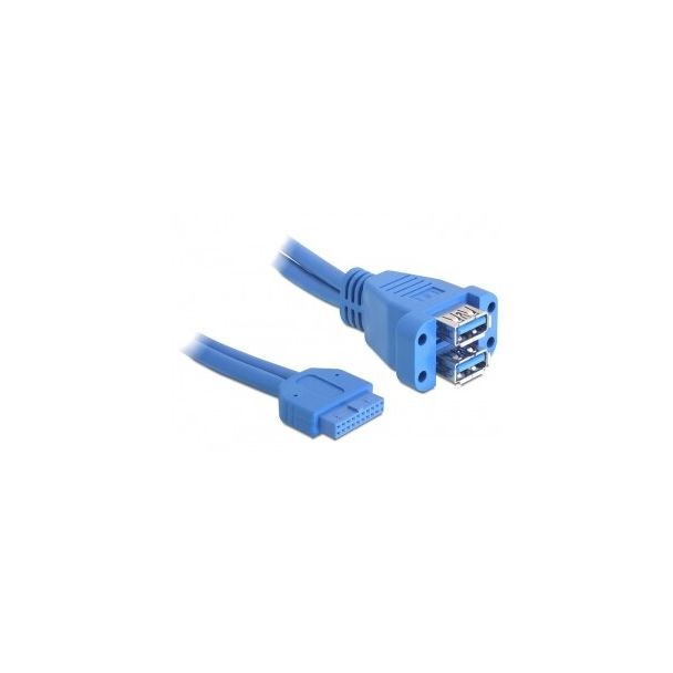 DeLOCK 82942 USB cable USB 3.2 Gen 1 (3.1 Gen 1) 0.45 m Blue