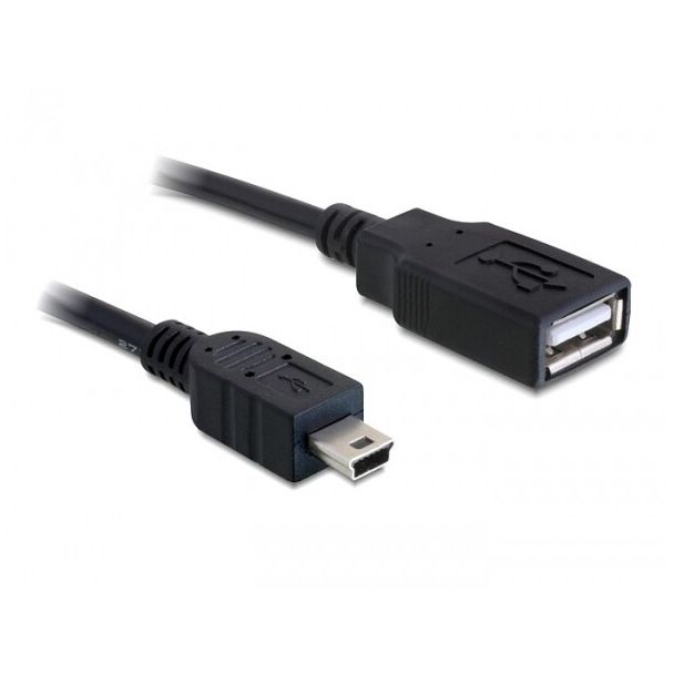DeLOCK 82905 USB cable USB 2.0 0.5 m USB A Mini-USB B Black