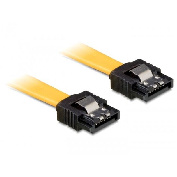 DeLOCK 0.3m SATA M/M SATA cable SATA 7-pin Yellow