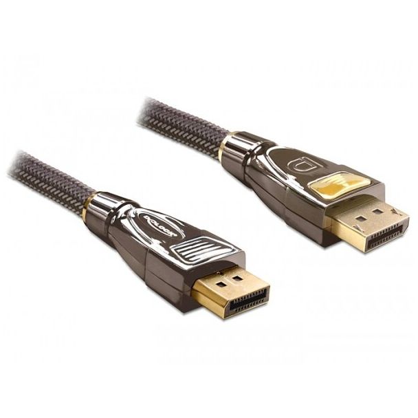 DeLOCK 82770 DisplayPort cable 1 m Black, Brown