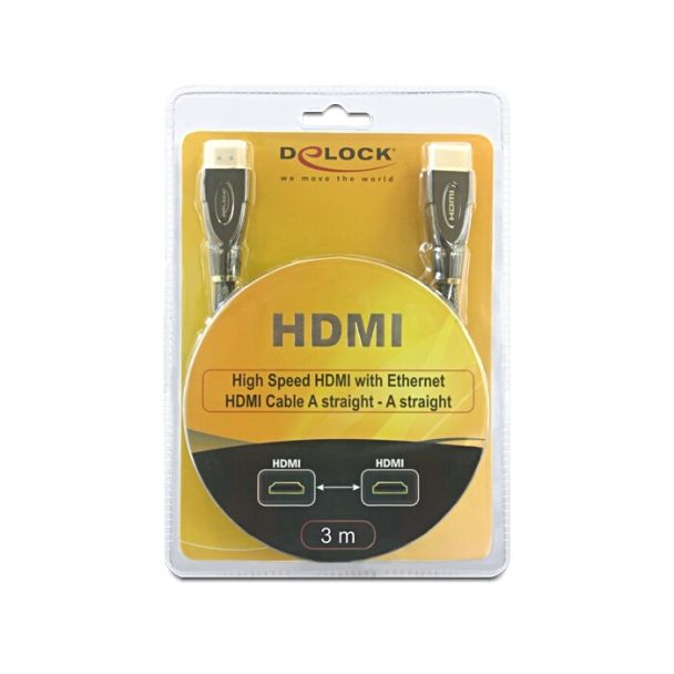 DeLOCK 3m HDMI AM/AM cavo HDMI HDMI tipo A (Standard) Nero