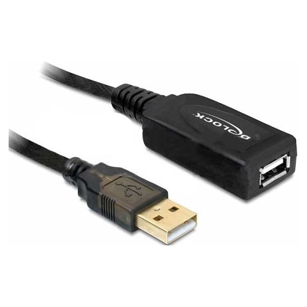DeLOCK 20m USB 2.0 USB cable Black