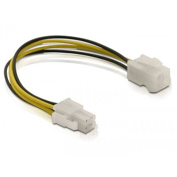 DeLOCK Power cable P4 male/female 0.15 m