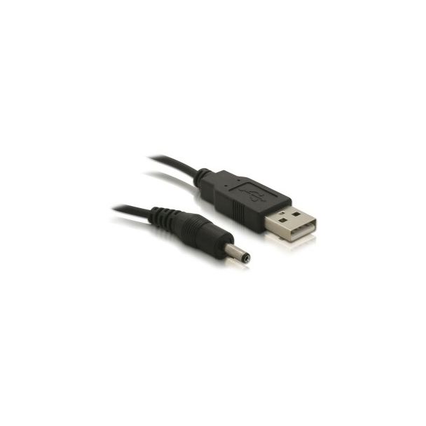 DeLOCK USB cable Power-Kabel,3,1mm Hohlst. Black 1.5 m USB A