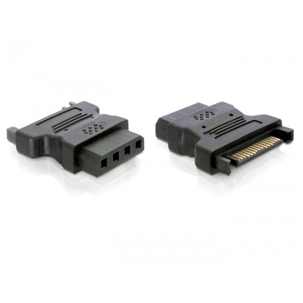 DeLOCK Adapter Power - IDE drive > 4 Pin SATA 15 p IDE 4p Black
