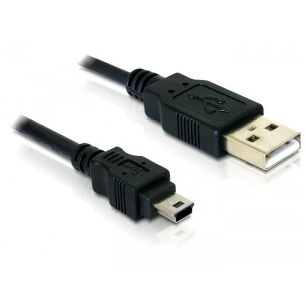 DeLOCK 82252 USB cable USB 2.0 1.5 m USB A Mini-USB B Black