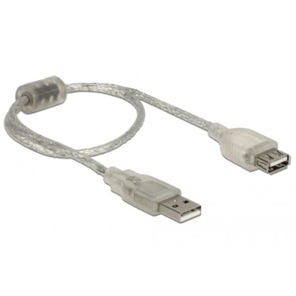 DeLOCK 82244 USB cable USB 2.0 0.3 m USB A Transparent