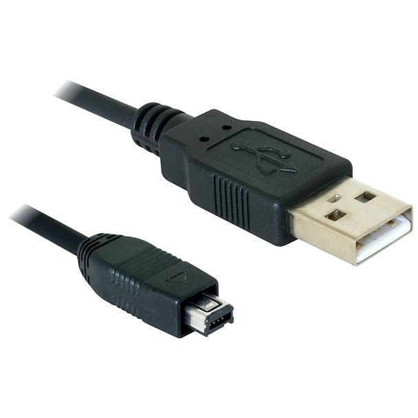 DeLOCK 2.0 mini 4-Pin Hirose 1,5m USB cable 1.5 m USB A USB B Black