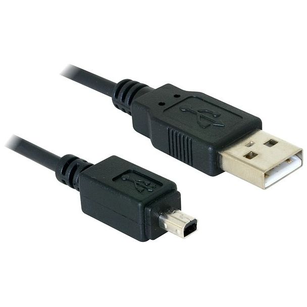DeLOCK Camera cable USB-B mini 4pin > USB-A 1,5m male-male USB cable 1.5 m Mini-USB B USB A Black