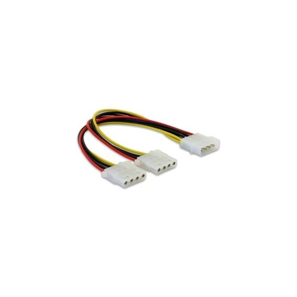 DeLOCK Y-Cable Power > 2x 4pin Molex 0.11 m
