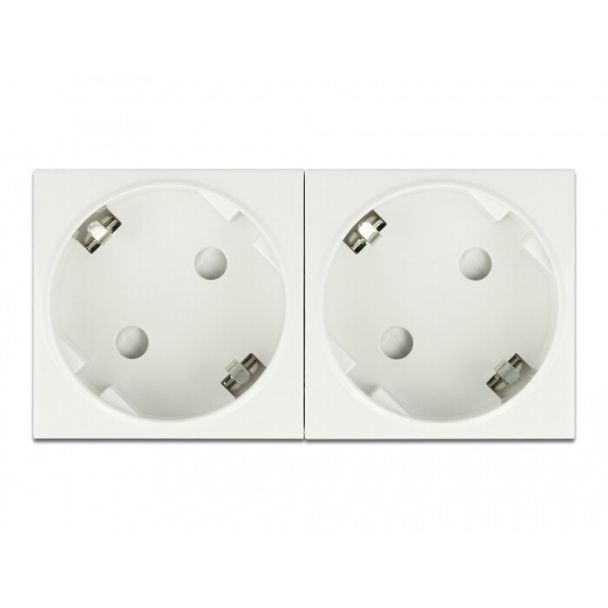 DeLOCK Easy 45 Presa di alimentazione con messa a terra a 2 vie estendibile con disposizione a 45° 45 x 45 mm
