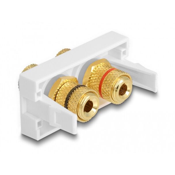 DeLOCK Modulo Easy 45 2 x morsetti, anello rosso / nero 22,5 x 45 mm