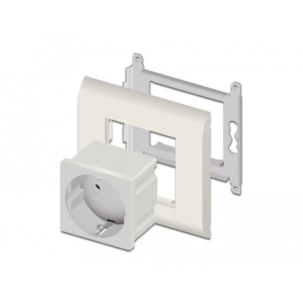 DeLOCK Easy 45 Presa di alimentazione con messa a terra 45 x 45 mm