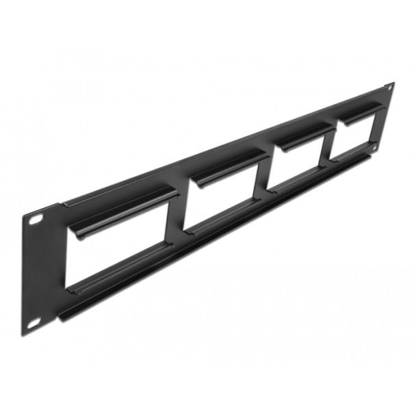 DeLOCK Ritaglio 4 x 90,5 x 45,2 mm pannello patch Easy 45 da 19″, 2U, nero