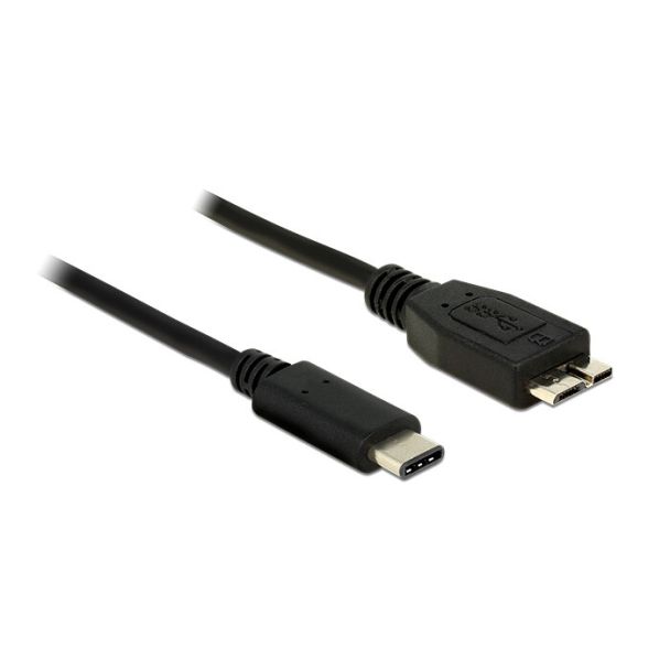 DeLOCK 1m USB 3.1 USB cable USB 3.2 Gen 2 (3.1 Gen 2) USB C Micro-USB B Black