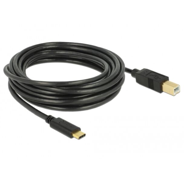 DeLOCK 83667 USB cable USB 2.0 4 m USB C USB B Black