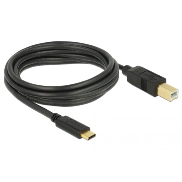 DeLOCK 83666 USB cable USB 2.0 3 m USB C USB B 0.48 Gbit/s Black