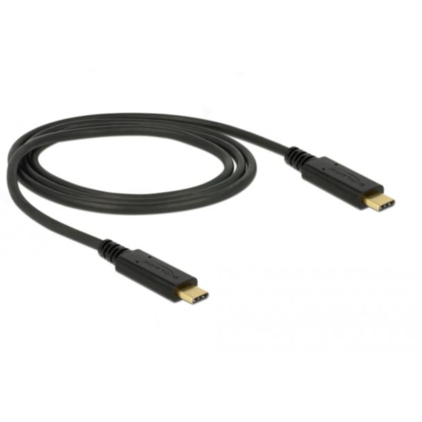 DeLOCK 83661 USB cable USB 3.2 Gen 2 (3.1 Gen 2) 1 m USB C Black