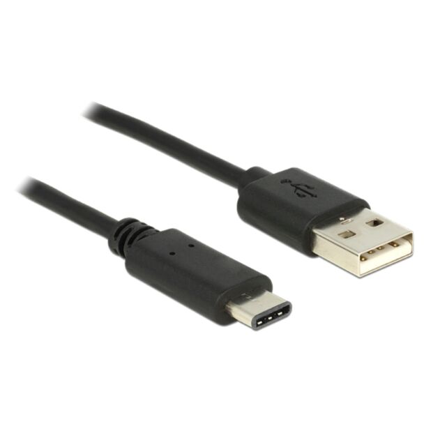 DeLOCK 83600 USB cable USB 2.0 1 m USB C USB A Black