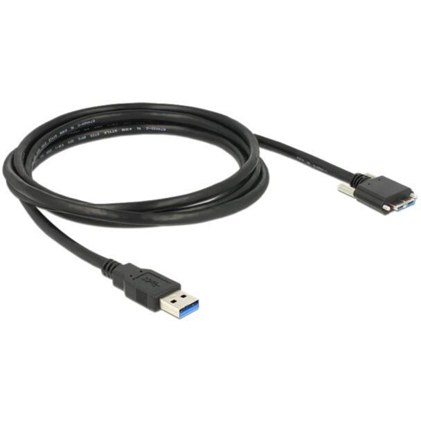DeLOCK 2m USB 3.0 USB cable USB 3.2 Gen 1 (3.1 Gen 1) USB A Micro-USB B Black