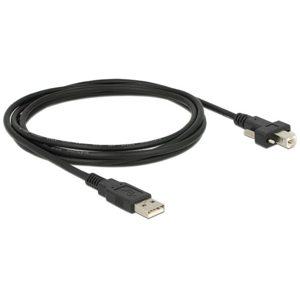 DeLOCK 2m USB 2.0 USB cable USB A USB B Black