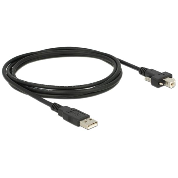 DeLOCK 2m USB 2.0 USB cable USB A USB B Black